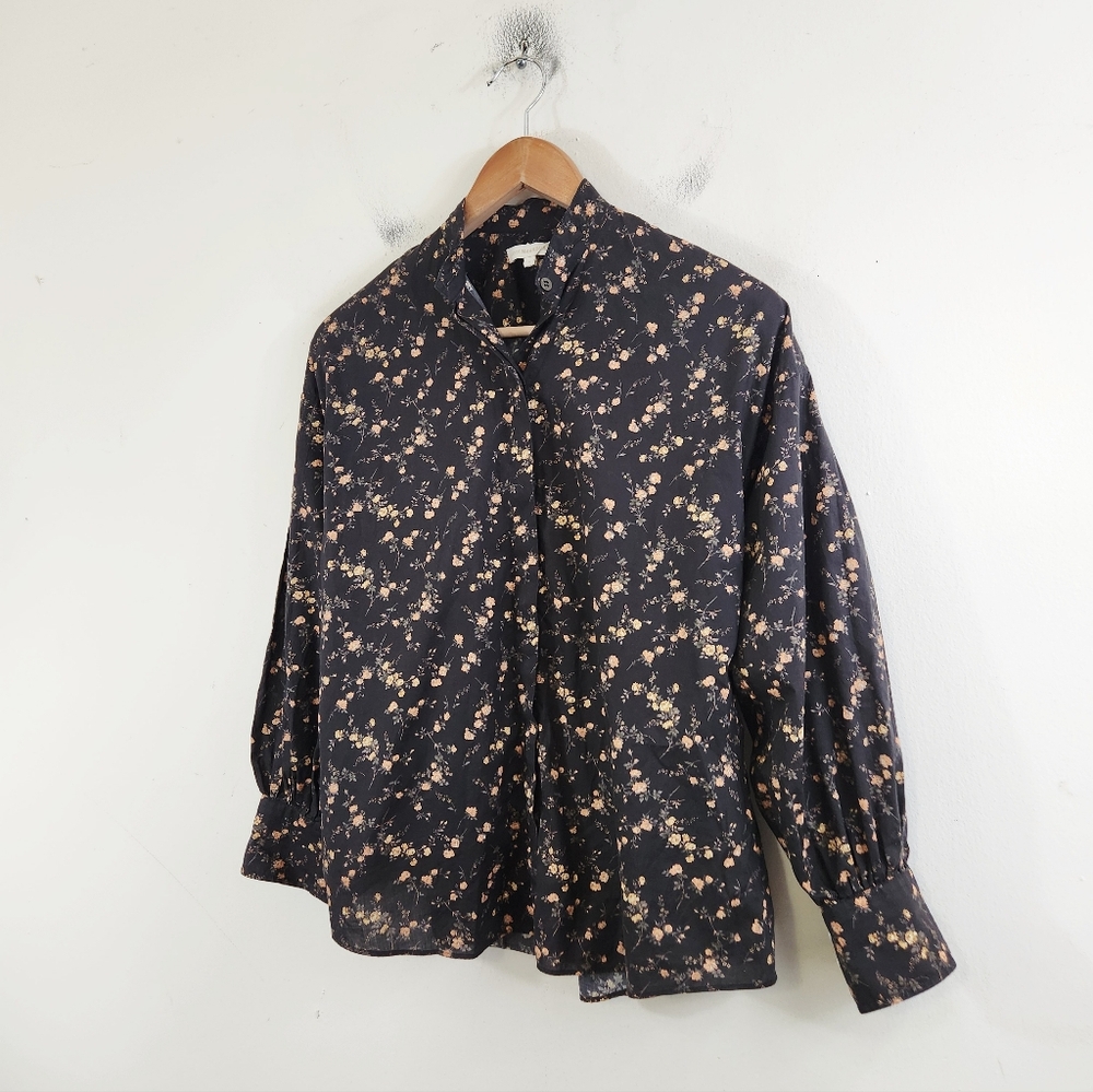 Ann Mashburn Floral Button Down Top